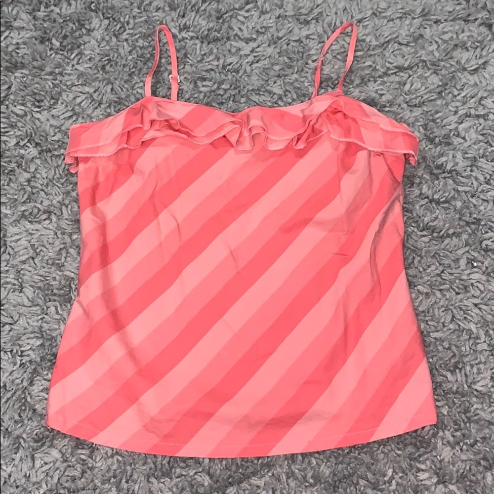 Tommy Hilfiger pink ruffle tank top